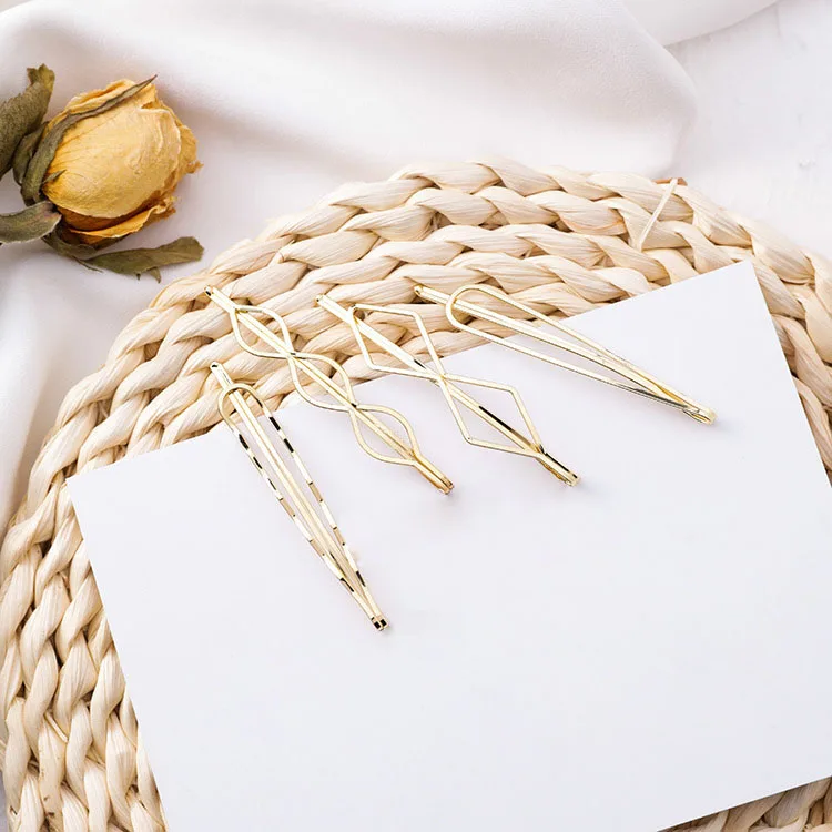 Hot Fashion Princess Girl Hair Bobby Pins Accessories Gold Alloy Metal Pearl Hairpins Kts