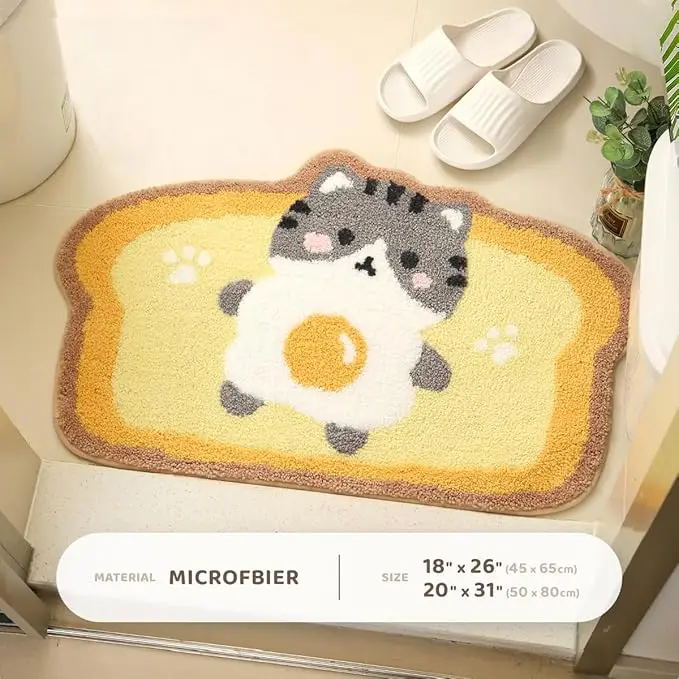 Симпатичные коврики для ванной мягкие и впитывающие из микрофибры нескользящий ковер машинная стирка душа ванна душ