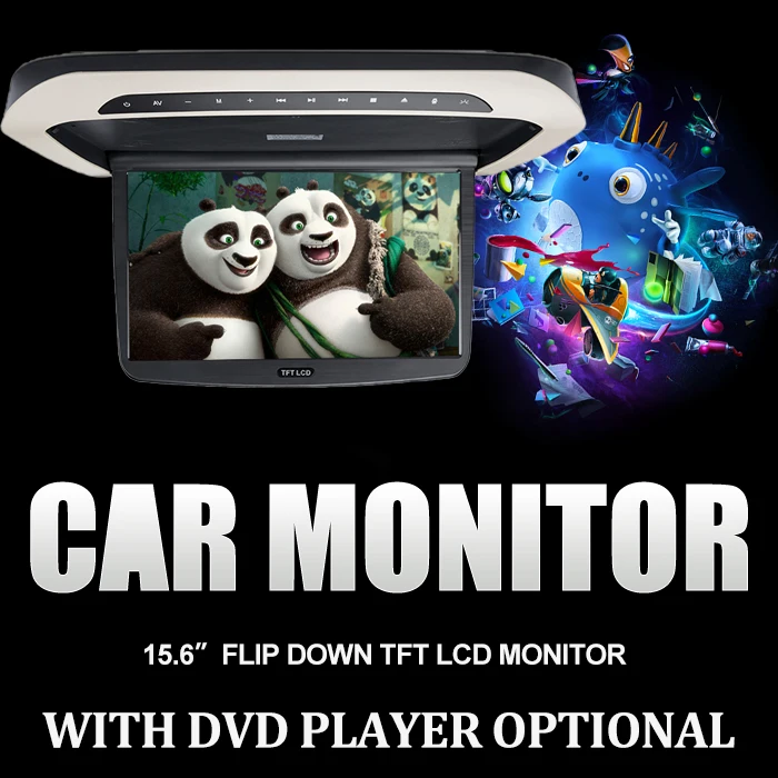 Factory cheap price 15.6inch manual vehicle monitor ceiling car monitor overhead roof monitor
