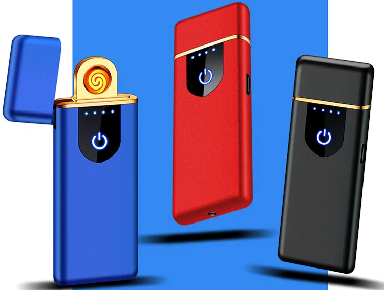 custom oem new innovative plastic ultra thin cigarette smoking accessories mini USB rechargeable electronic lighters electric