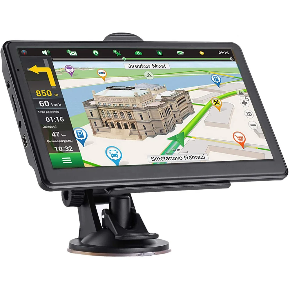 7079 Car GPS Navigation 7 Inch Touch Screen GPS Navigator Truck Sunshade Sat Nav 256M+8G Map GPS Navigators