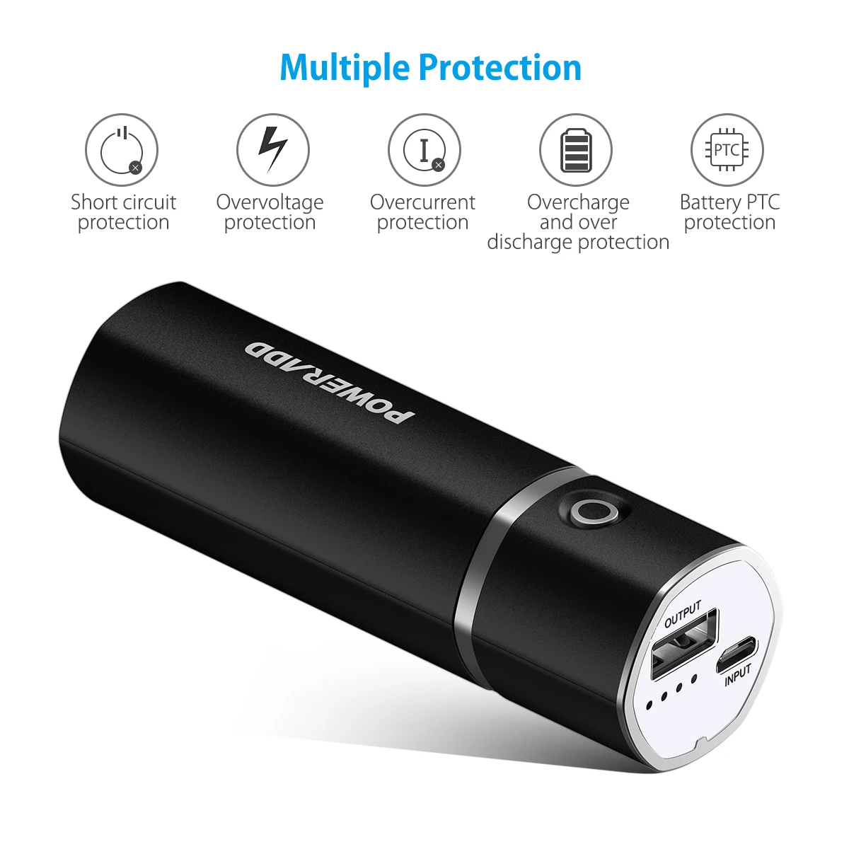 Прямая поставка; Poweradd 5V/2.1A на открытом воздухе легко использовать компас карманный дизайн портативный черный Power Bank 5000