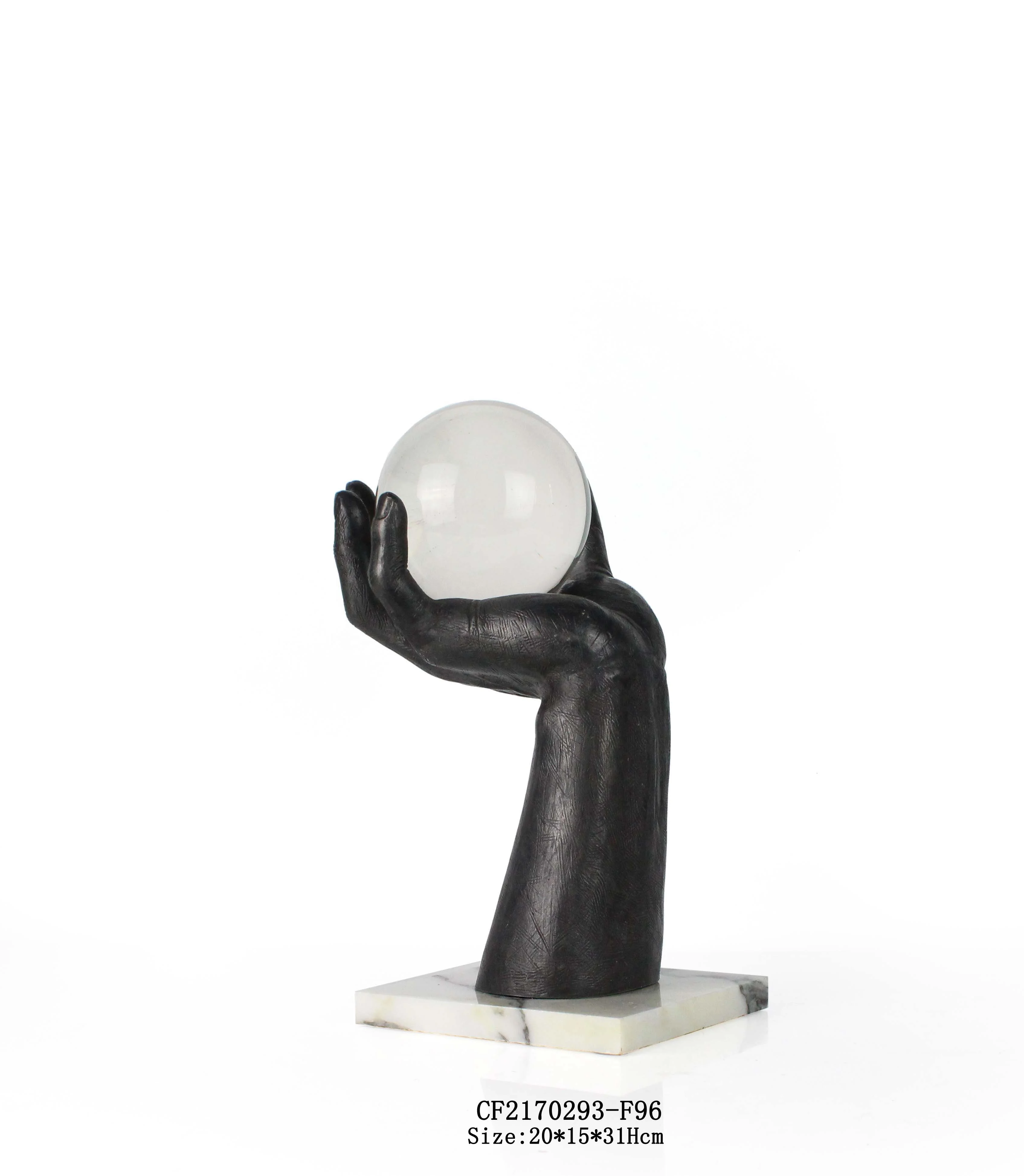 Resin Hand Shaped Holding Crystal Ball Morden Sculpture Creative Products Home Decor 30% Deposit  Artistic