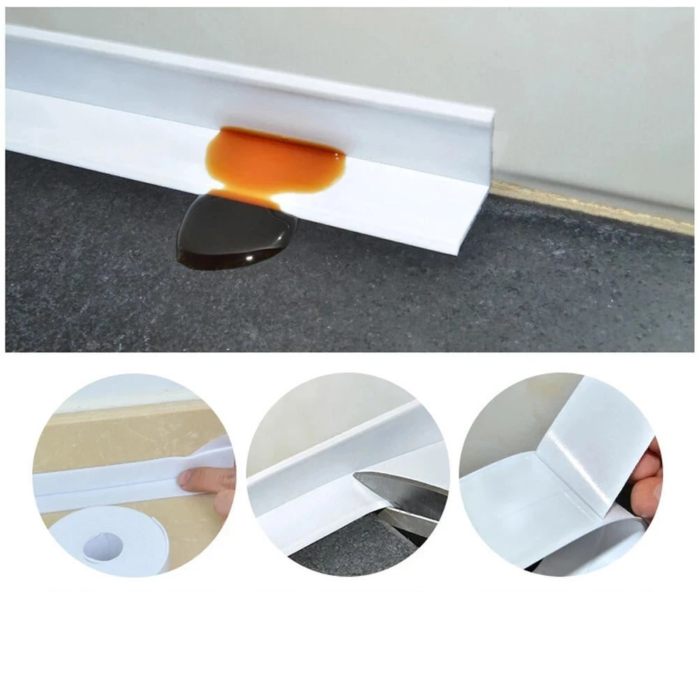 Bathroom Kitchen Accessories Shower Bath Sealing Strip Tape Caulk Strip Self Adhesive Waterproof Wall Sticker Sink Edge Tape