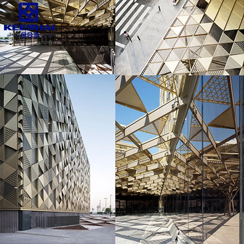 Modern Design Aluminium Perforated Facade Panels Customized Wall Cladding for Hotel Exterior Outdoor Decoration Building