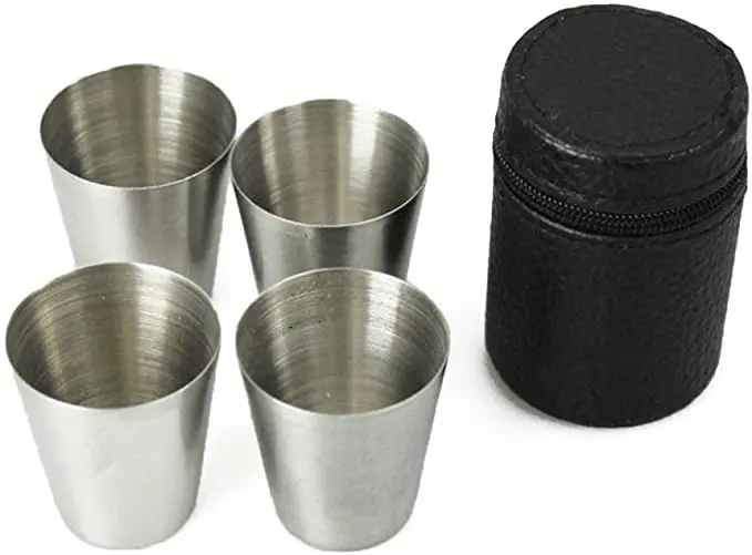 Party Beer Stackable Single Wall Water Small Shot Drink Tumbler Metal Stainless Steel Shot Glass for Rising Sun Distillery
