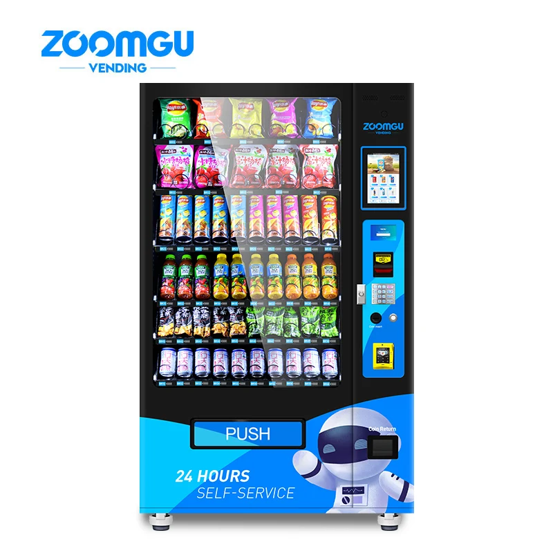 Zoomgu China Vending Factory Hot Selling Custom Touch Screen Snack Vending Machine For Foods And Drinks