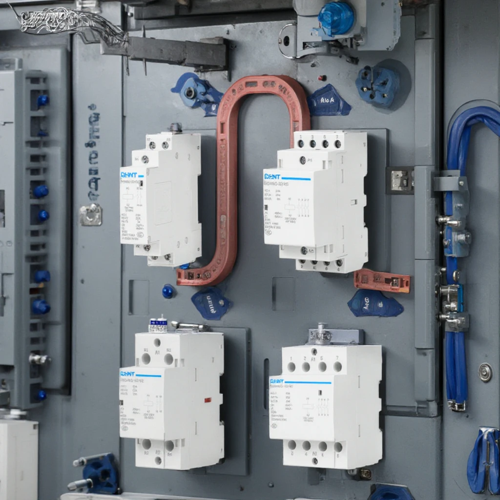 CHINT NCH8-63/20 Single Phase 2NO 220V Small Modular Reversing Contactor AC Electricity 24V Main Circuit Rating