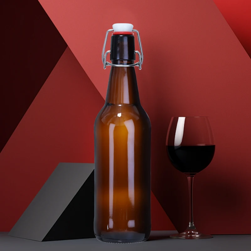 wholesale factory price 250ml 275ml 330ml 500ml Clear Amber Blue Empty Beer Glass Bottle with crown lids filling machine