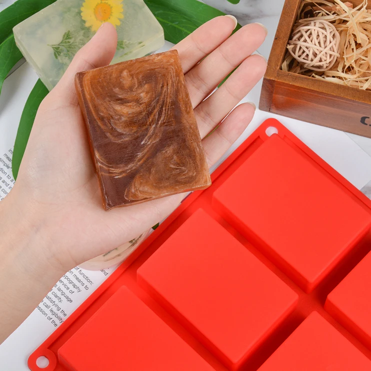 customize rectangle hand made DIY loaf silicon soap candle cake making molds