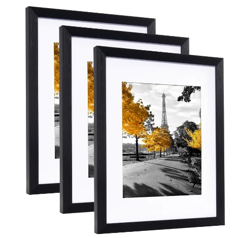 Настенное крепление Галерея высокого качества классическая фоторамка Черный Белый Пользовательские фотографии Рамка домашний декор