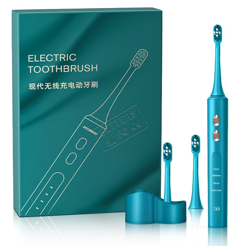  5 mode customized led UV light electric ultrasonic modern charcoal bamboo soft bristle rechargeable sonic