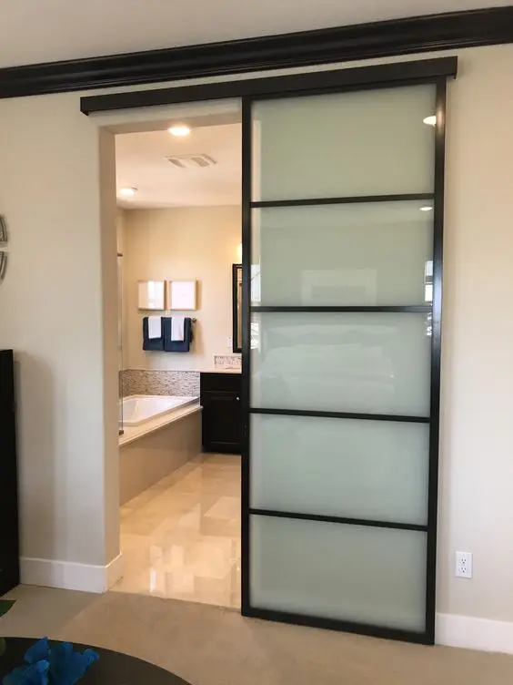 Chinese TOMA ISO Aluminum metal frame black glass door sliding folding and swing door with dividers