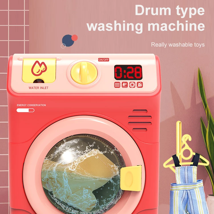 Children Mini Toy Educational Pretend Play Plastic Home Appliances Household Washing Machine Toy Furniture Toys