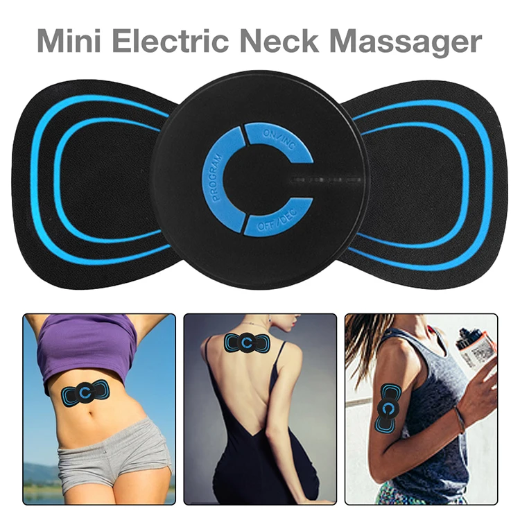Wh-96 Portable Mini Massager Patch Cordless Cervical Massage Stimulator for Neck Shoulder Back Waist Arms Legs Massage