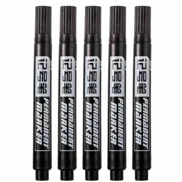 Wholesale Black waterproof Permanent Marker with logo Multi-purpose Fabric Marker Paint Marker Smooth Writing School 3 colors