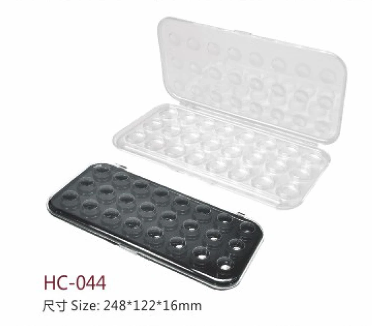 plastic eyeshadow palette HC044 empty cosmetic pressed powder compact OEM private logo eyeshadow palette packaging