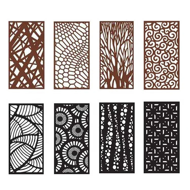 Custom Laser Cut Metal Panel Decorative Screen Room Divider Separator Partitions Outdoor Metal Privacy Screen