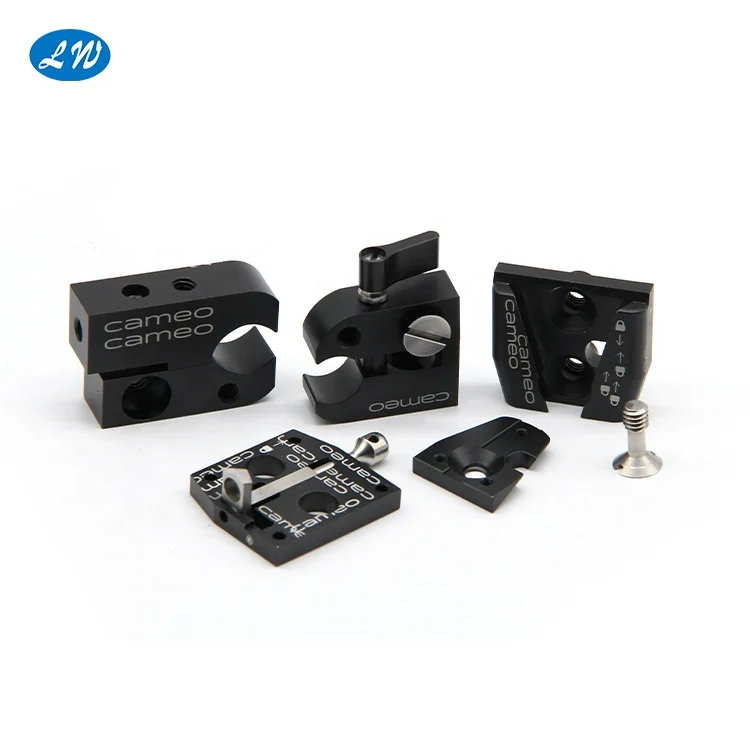 ISO Standard OEM CNC Milling Machining Hard Anodized Aluminum Alloy 6063 Camera Tripod Leg Lock Components Parts