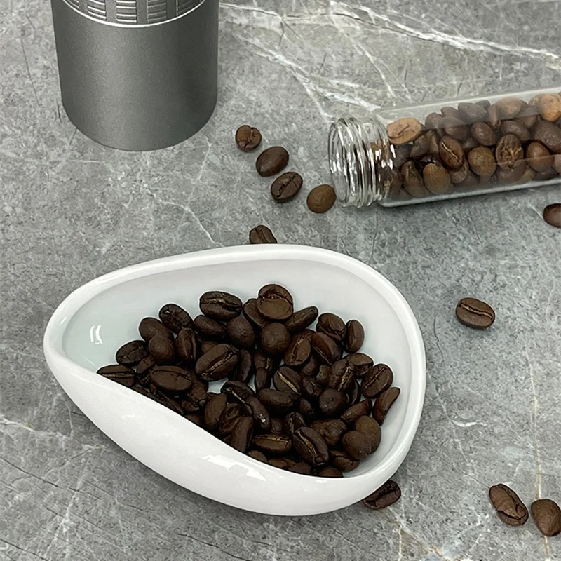 Espresso Bean Dish Tea Barista Tools Dosing Scoop Ceramic Measuring Accessories Cup Coffee Bean Dosing Tray