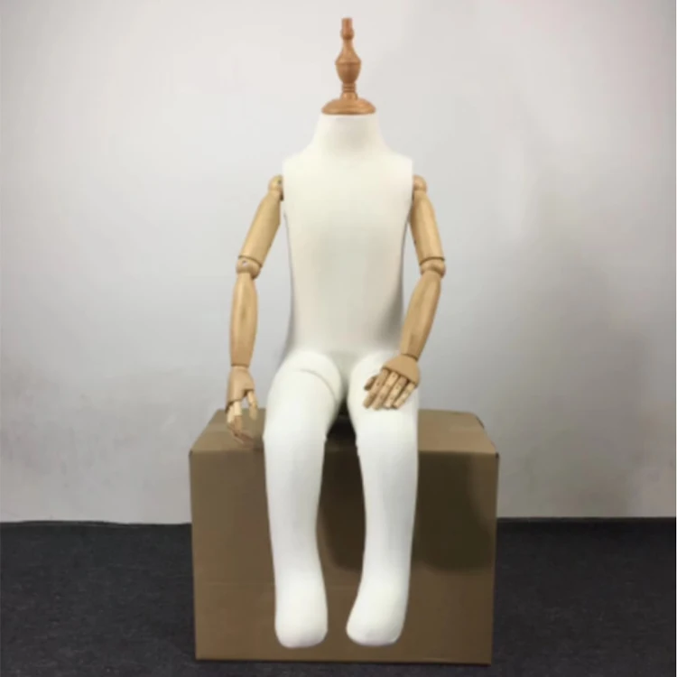 Fashion soft hands decorative vintage faceless life like clothes full body size realistic child mannequin