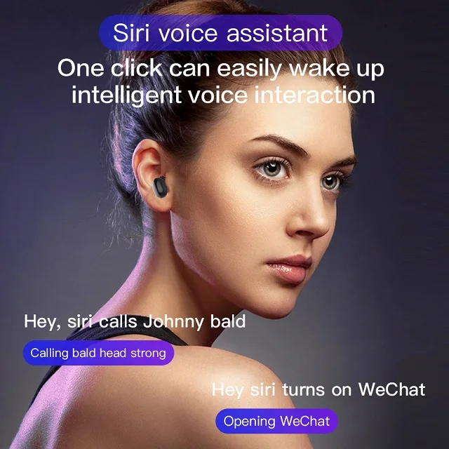 
mini waterproof earbud BT earpiece stereo in ear tws headphones heavy bass true wireless earphones 