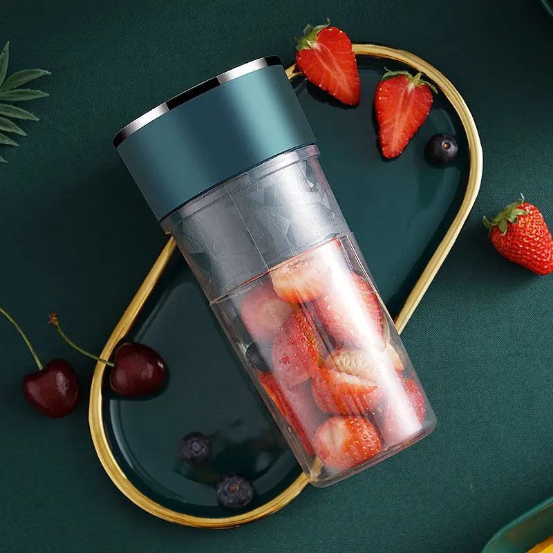 
350ML Personal Logo Custom Portable Blender Smoothie Six Blades Mini Home USB Rechargeable Blender Juicer Cup 