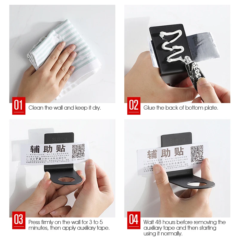 Factory Self Adhesive Shaver Holder organizer wall mounted Razor Hanger bracket for Bathroom toilet storage