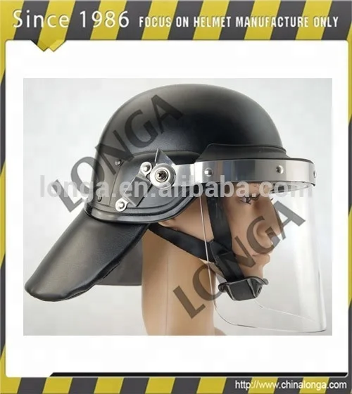 Factory supply Standard abs high impact anti fog  Anti riot helmet with visor