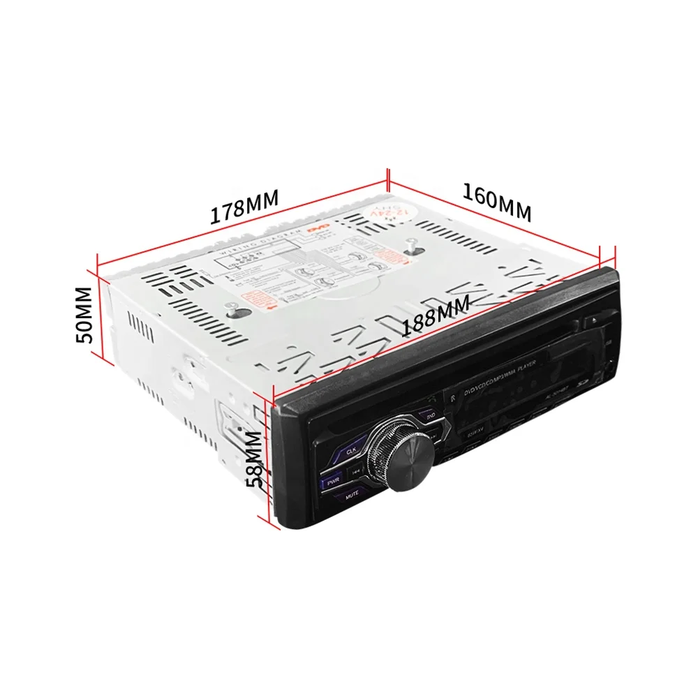 Manufacturer High Quality Low Price Auto Radio Stereo 12V and 24VBT Car DVD Player