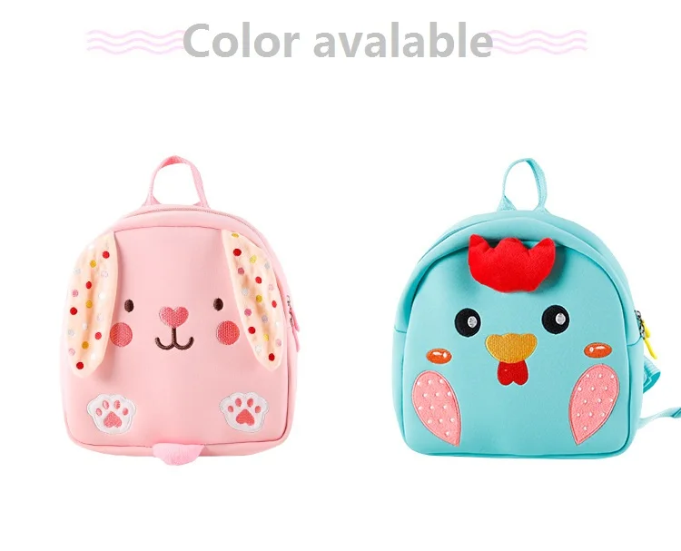 Cute animal design  Backpack for Girls Kids 3D Rabbit Backpack lovely  School Bag for kindergarten and primary school