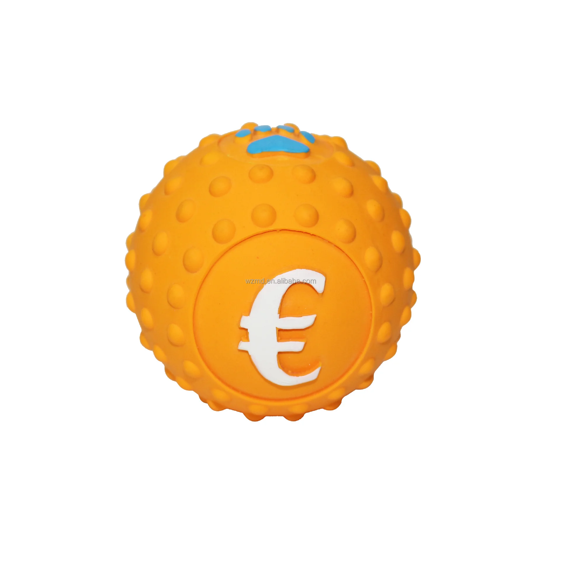 Оптовая продажа фабрика OEM премиум нетоксичный мягкий прочный резиновый скрипучий игрушечный мяч для собак среднего размера и маленьких