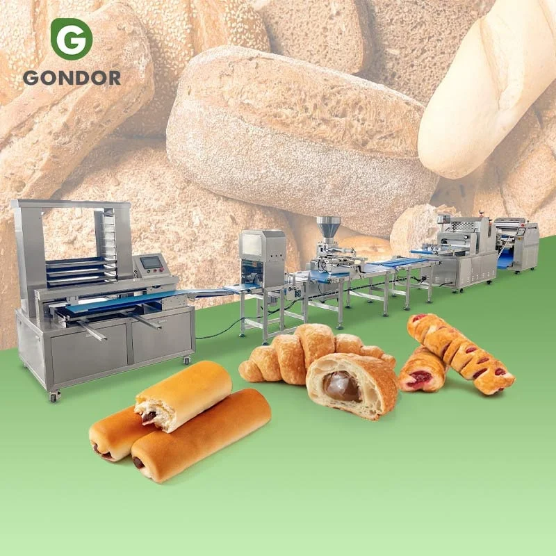 Full Auto Industrial Manufacture Lamination Make Machine Bread Production Line Process of Pastry Plant