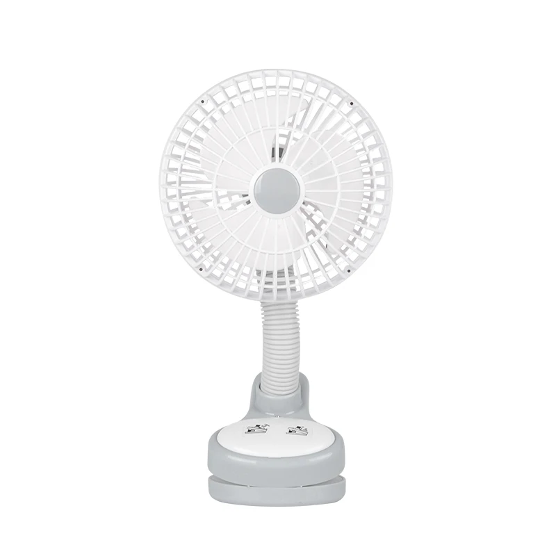 Newest Rechargeable Portable Table Fan Mini Desk Clip Fan Mechanical Ce Customized Air Cooling Fan Stroller 3 in 1 Pink ABS+EVA