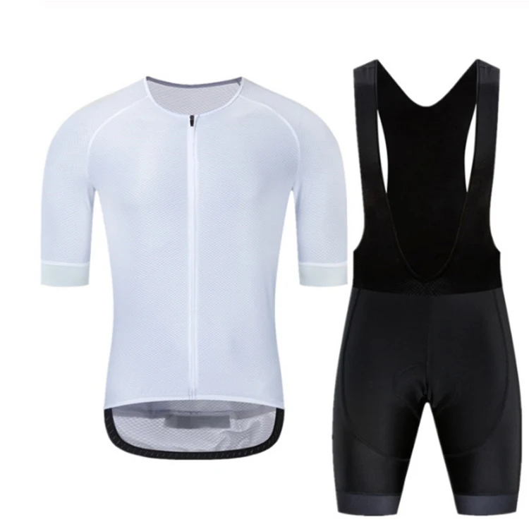 Wholesale Blank cycling jersey Short Sleeves Sets Custom Mens Cycling Apparel Bike Clothing Cycling Jersey No Collar