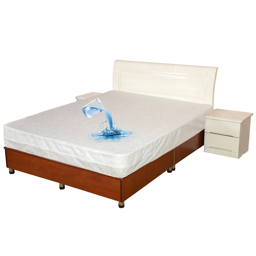 
Breathable Noiseless Plain White Non Woven Fabric+TPU/PVC Waterproof Mattress Protector for Old Man 