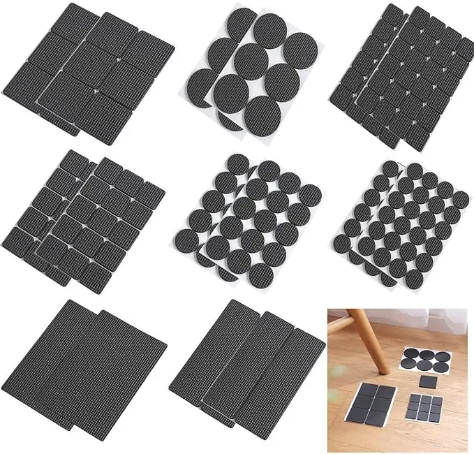 Round Square  Rectangle shape Best Self Adhesive Rubber Furniture Feet Non Slip Furniture Pads