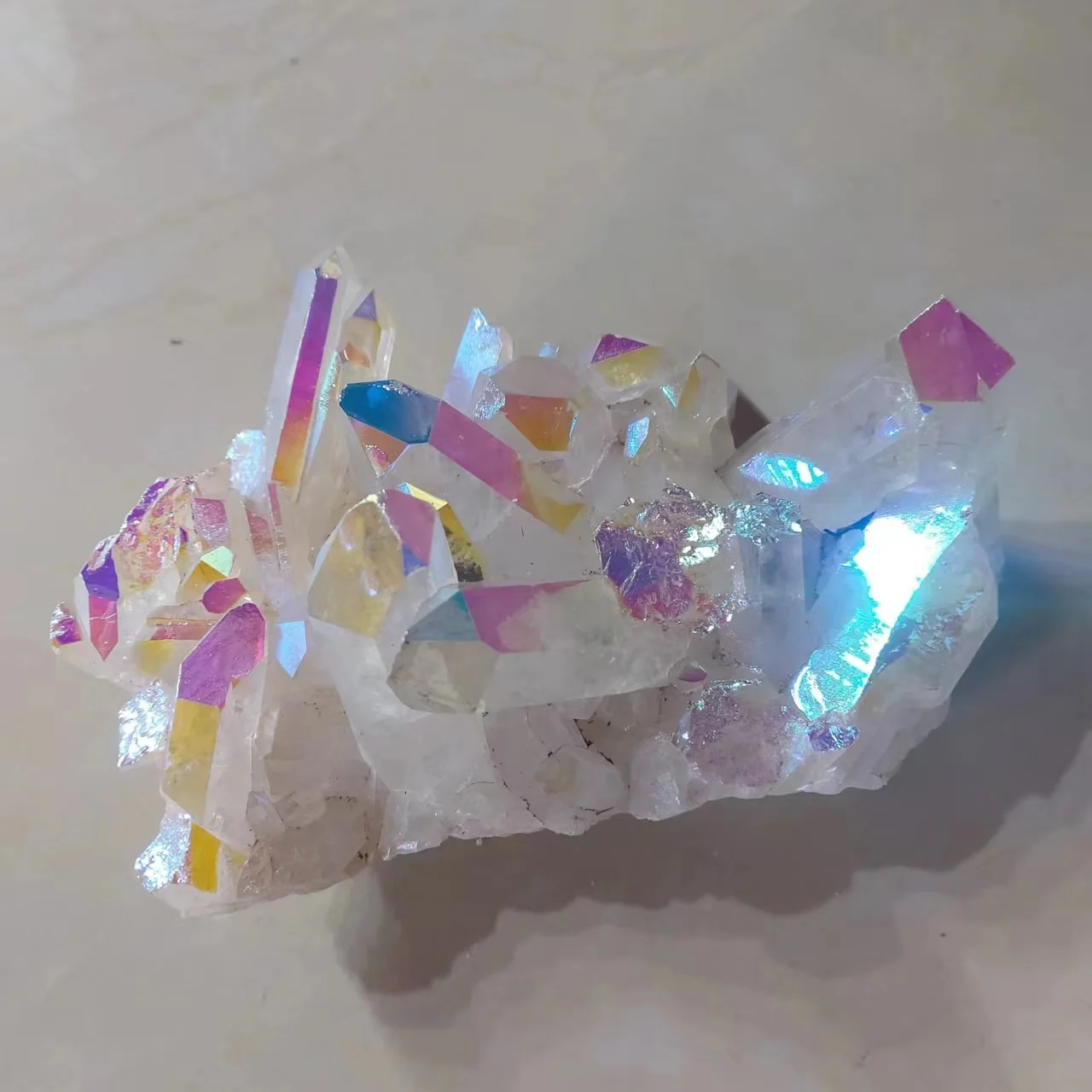 Donghai Wholesale Natural clear quartz Cluster angel aura High Quality Rough  Clear Crystal cluster For  decoration