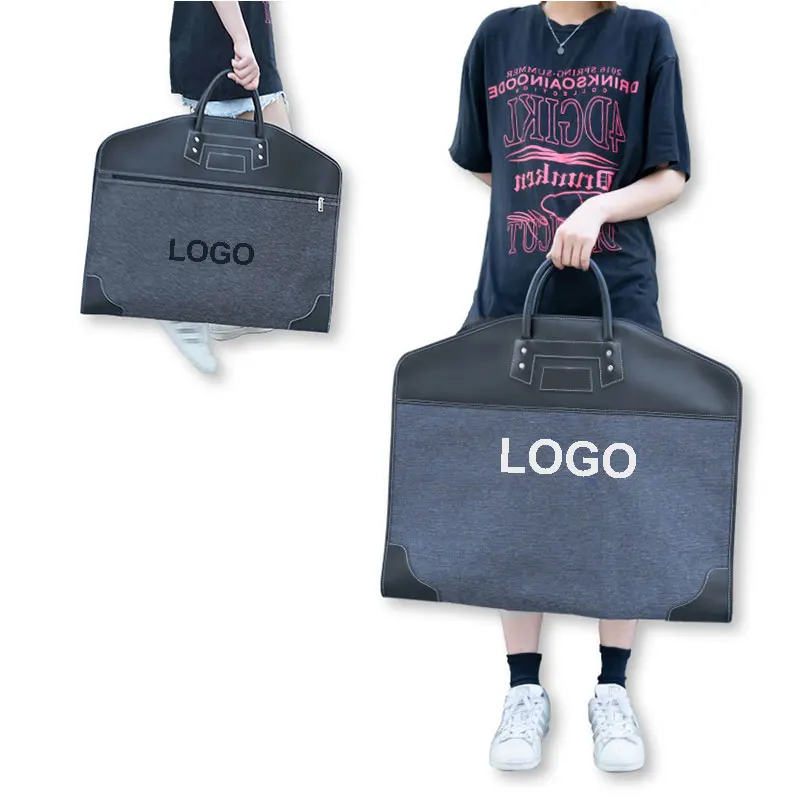 Сумка для костюма, цветная Водонепроницаемая нейлоновая сумка из искусственной кожи, биоразлагаемая сумка для одежды на молнии для мужских костюмов