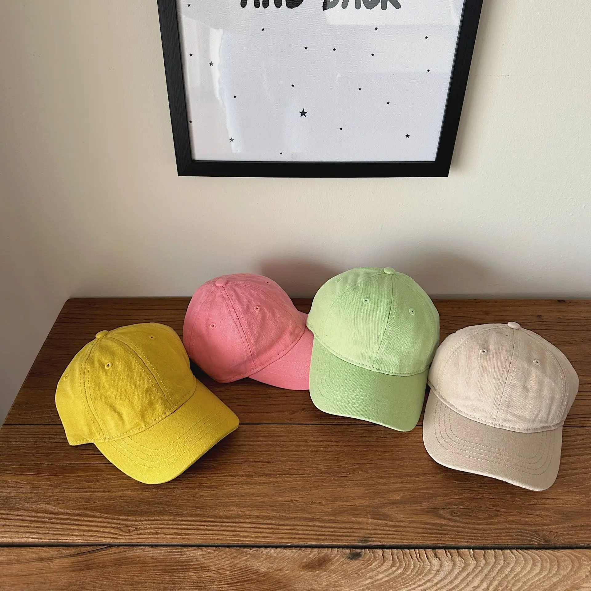 2023 spring summer new arrival infant baby kids peaked cap toddler boy girls hat solid pink green 80140