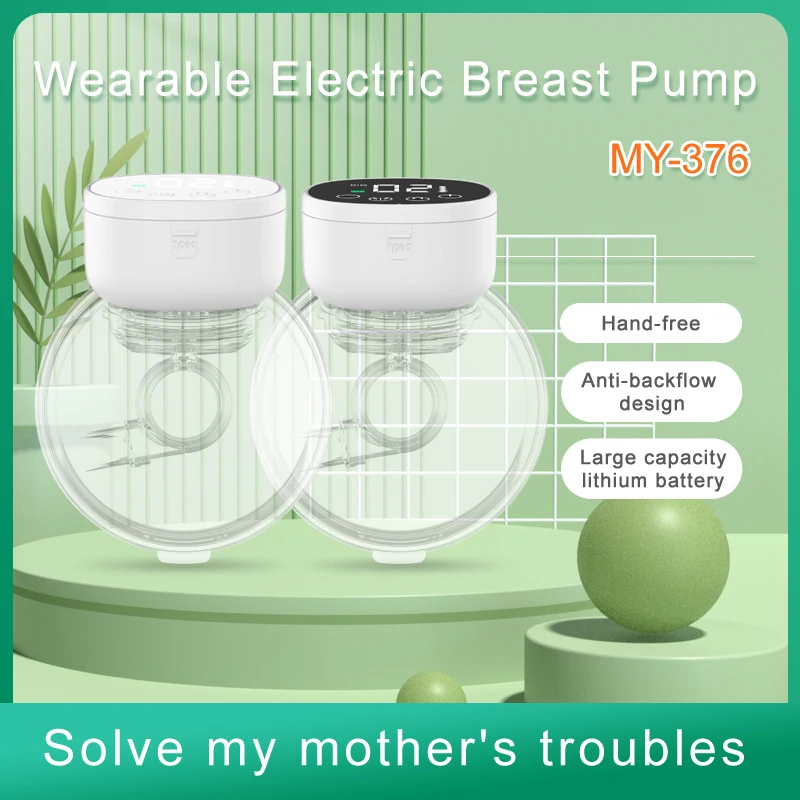 Electric Wireless Hands Free Breast Pump Hand-Held Wearable Breast Pump Breast Size Increase Vacuum Hand Pump
