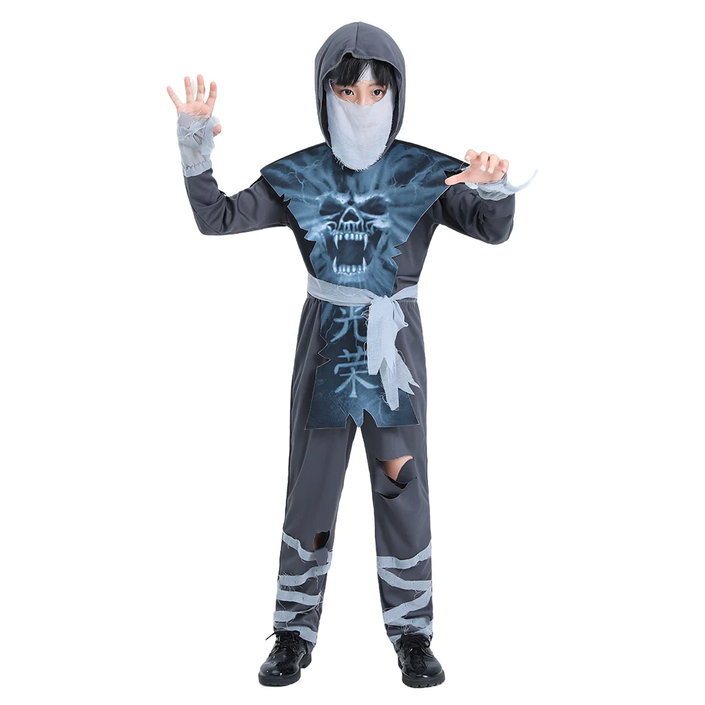 Ready Goods Boy Anime Japanese Ninja Zombie Outfit Kids Halloween Carnival Party Dress-up Costumes