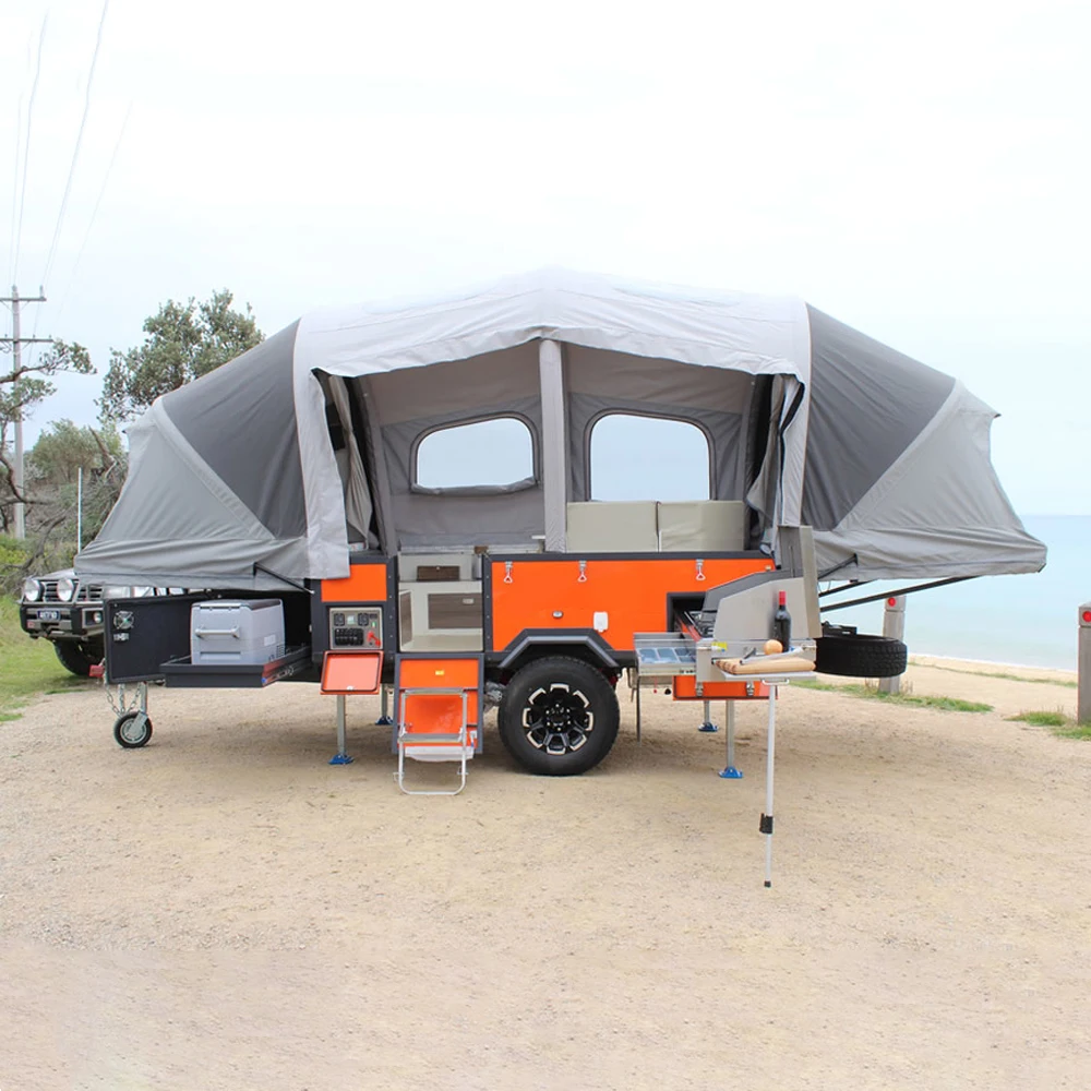 Off Road Camper Trailer Double Fold Australia Aluminium Best Off Road Canvas Camper Sleep 6 Caravan Camping Trailer Caravan