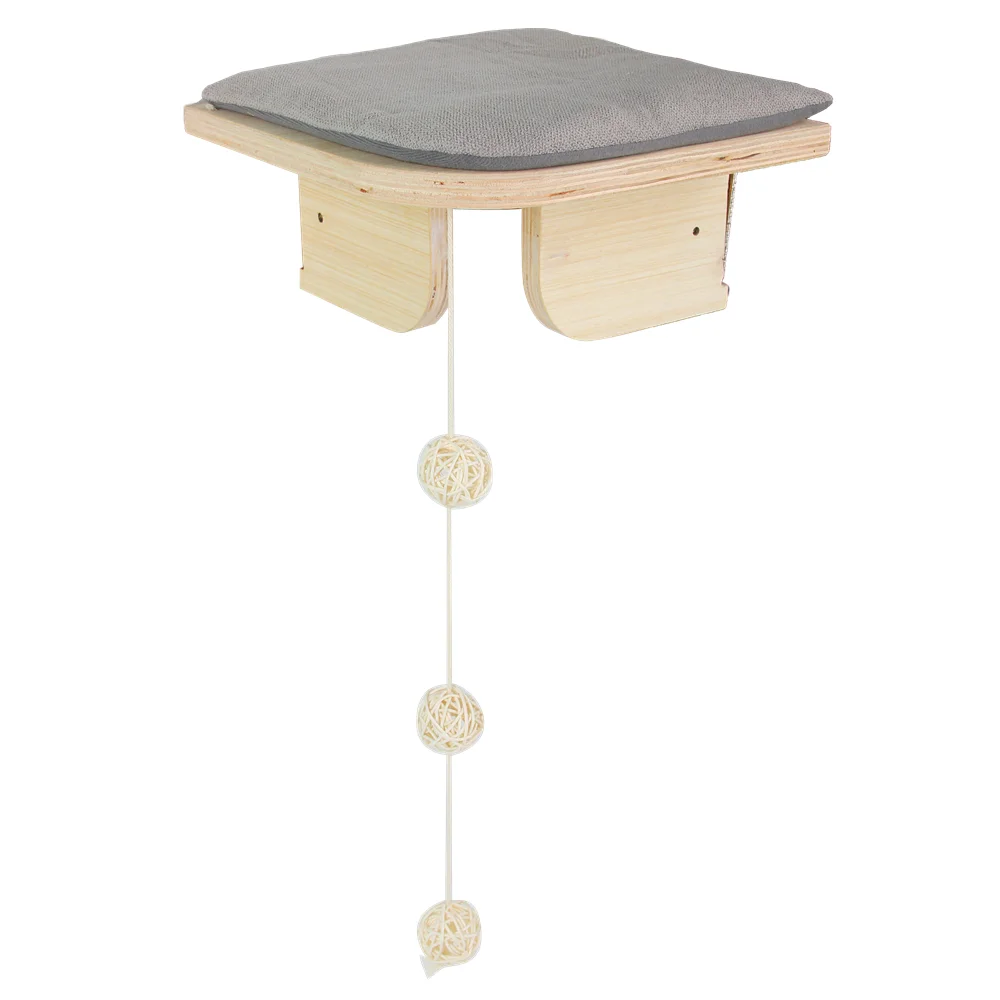 AFP Wall Mounted Cat Climbing Furniture Corner Platform Space-saving Durable Plywood Soft Cushion Cat Jumping Platform For Play