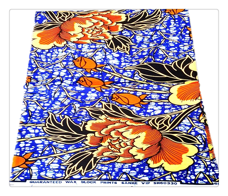 Hot Sale Cotton 100% cotton Africa Wax Prints Pattern Printed Fabric African batik Print Fabric stocks
