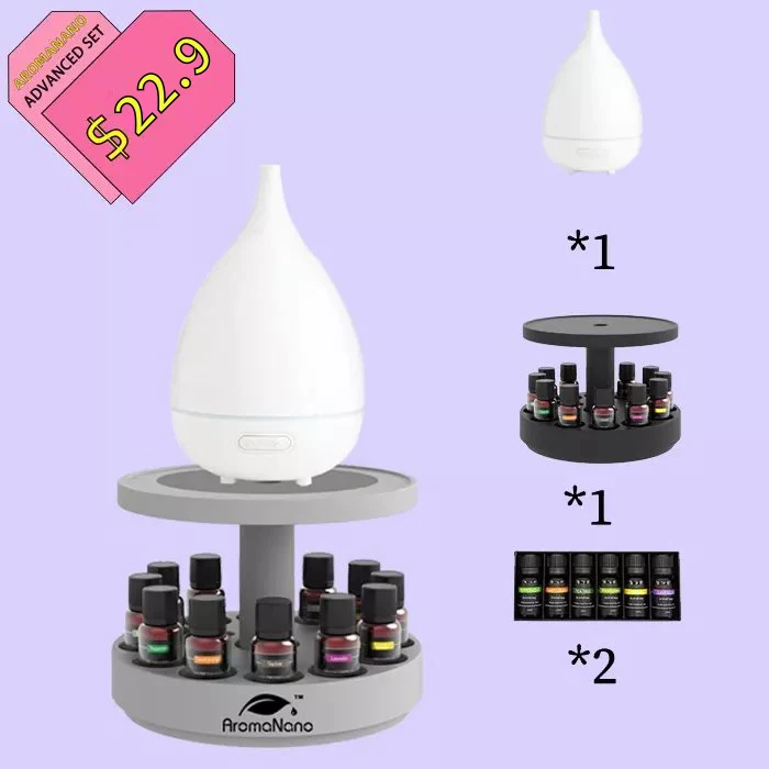 AromaNano Hot Seller Gift Set Defuser Ultrasonic Household Electric Mist Air Humidifier Essential Oil Aroma Diffuser