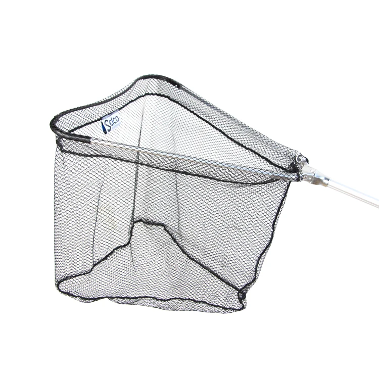 Selco Veiligheidsnet Polyester Fiber+Al Net Head 50*50Cm 2Sec Net Depth 45Cm Portable Landing Net Fishing