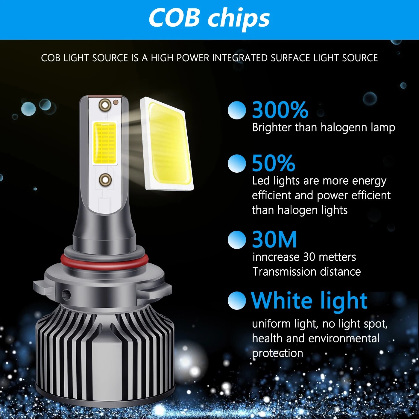 COB LED Headlight H4 H7 H13 H11 9005 9006 45W 8000LM All In One Car LED Headlights Bulb Head Lamp Fog Light Led Bulb