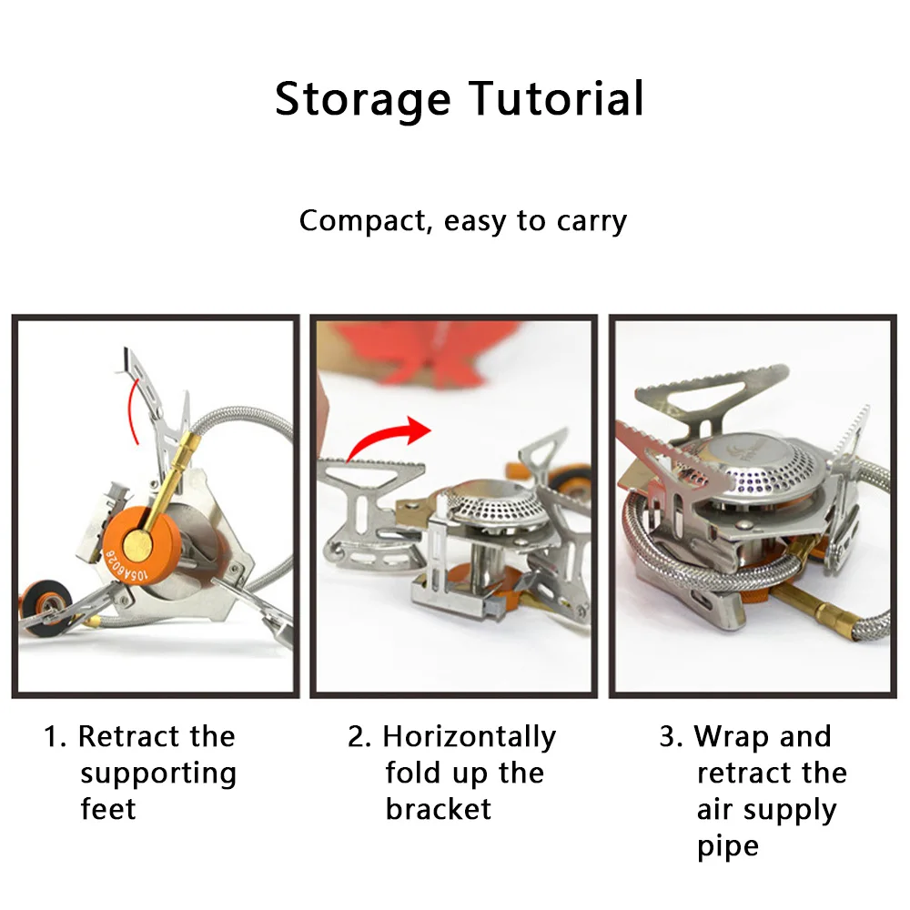 DYSC Portable camping head stove charcoal cooking tent stainless steel campsite coal burning tent heating barbecue stove
