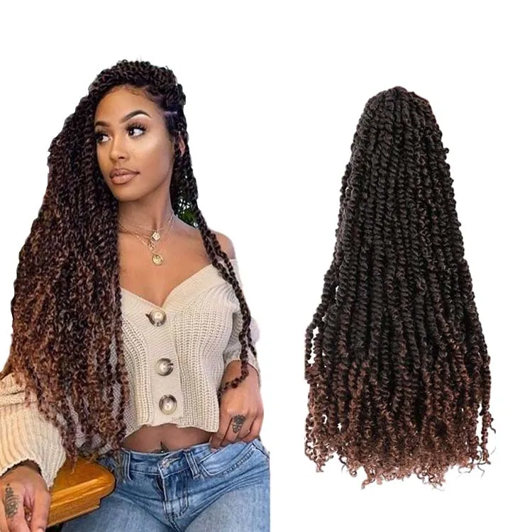 Wholesale crochet braiding hair synthetic hair Passion Twist Hair Pre-twisted 10inch wicks for african braids